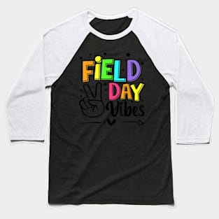 Field Day Vibes Funny For Teacher Kids Field Day 2024 Yellow T-Shirt Baseball T-Shirt